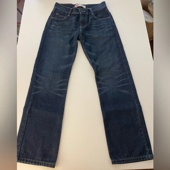 Levi’s Kids 14Reg 514 Straight 27”x 27” Dark Blue Wash Western Cowboy Cowgirl - Picture 1 of 9